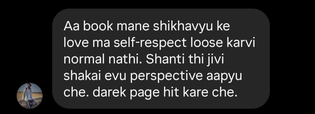 Instagram testimonial about book being a life companion