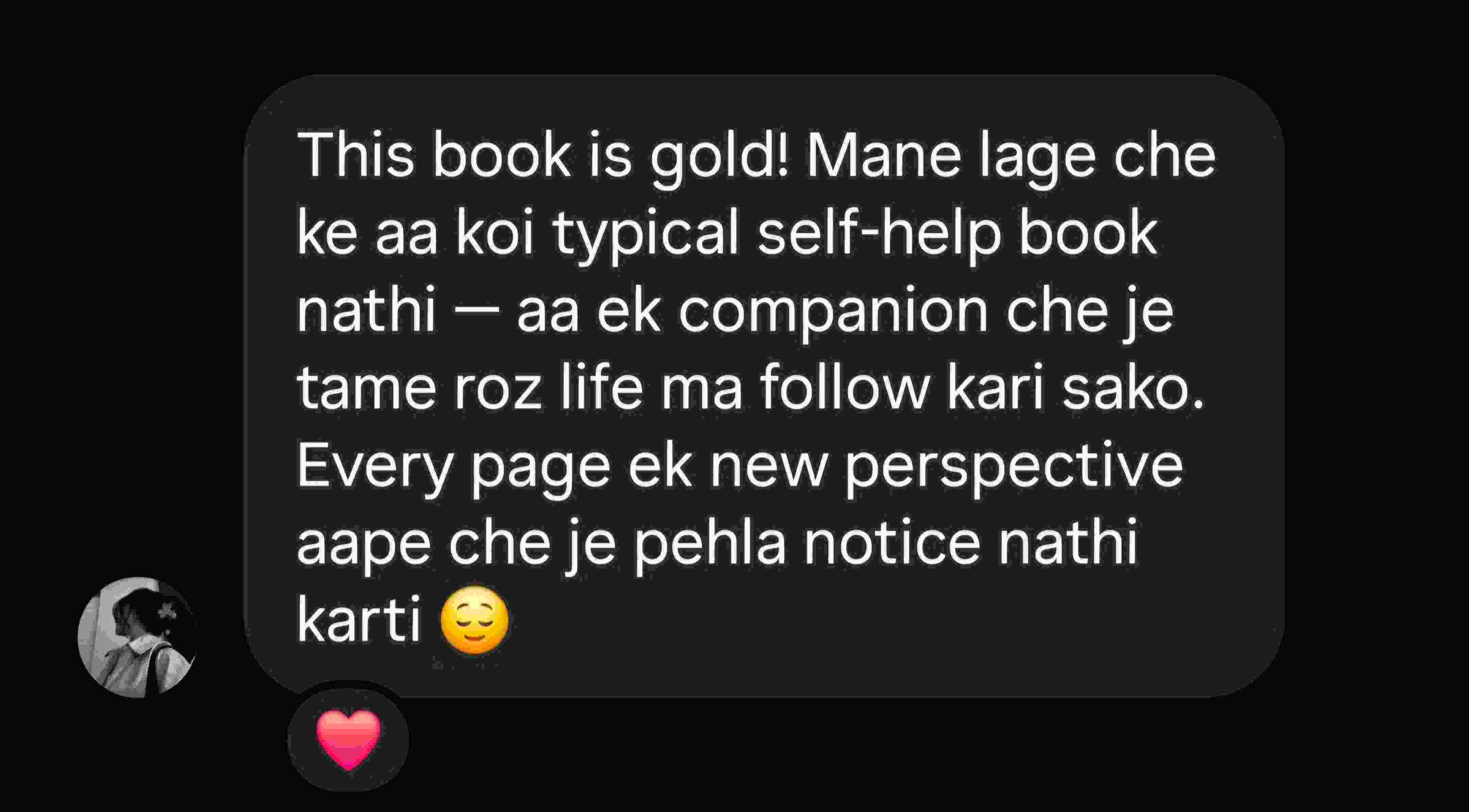 Instagram testimonial about real-life examples and tools