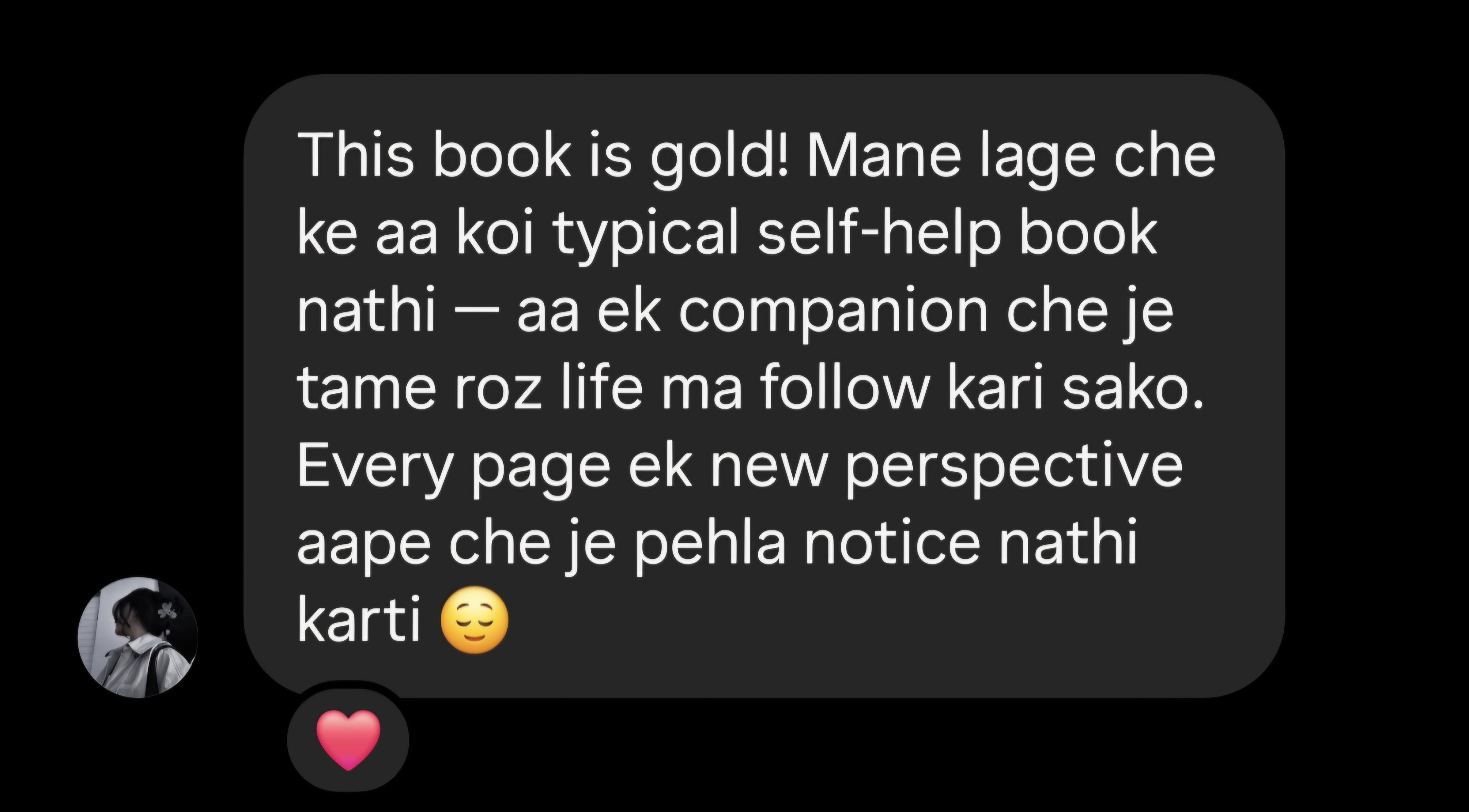 Instagram testimonial about real-life examples and tools